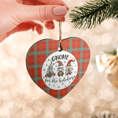 Clan Morrison Red Ancient Tartan Tartan Crest Gnome Heart Ceramic Ornament NX26 Morrison Red Ancient Tartan Tartan Christmas   