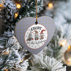 Clan Sir Walter Scott Tartan Tartan Crest Gnome Heart Ceramic Ornament LQ92 Sir Walter Scott Tartan Tartan Christmas   