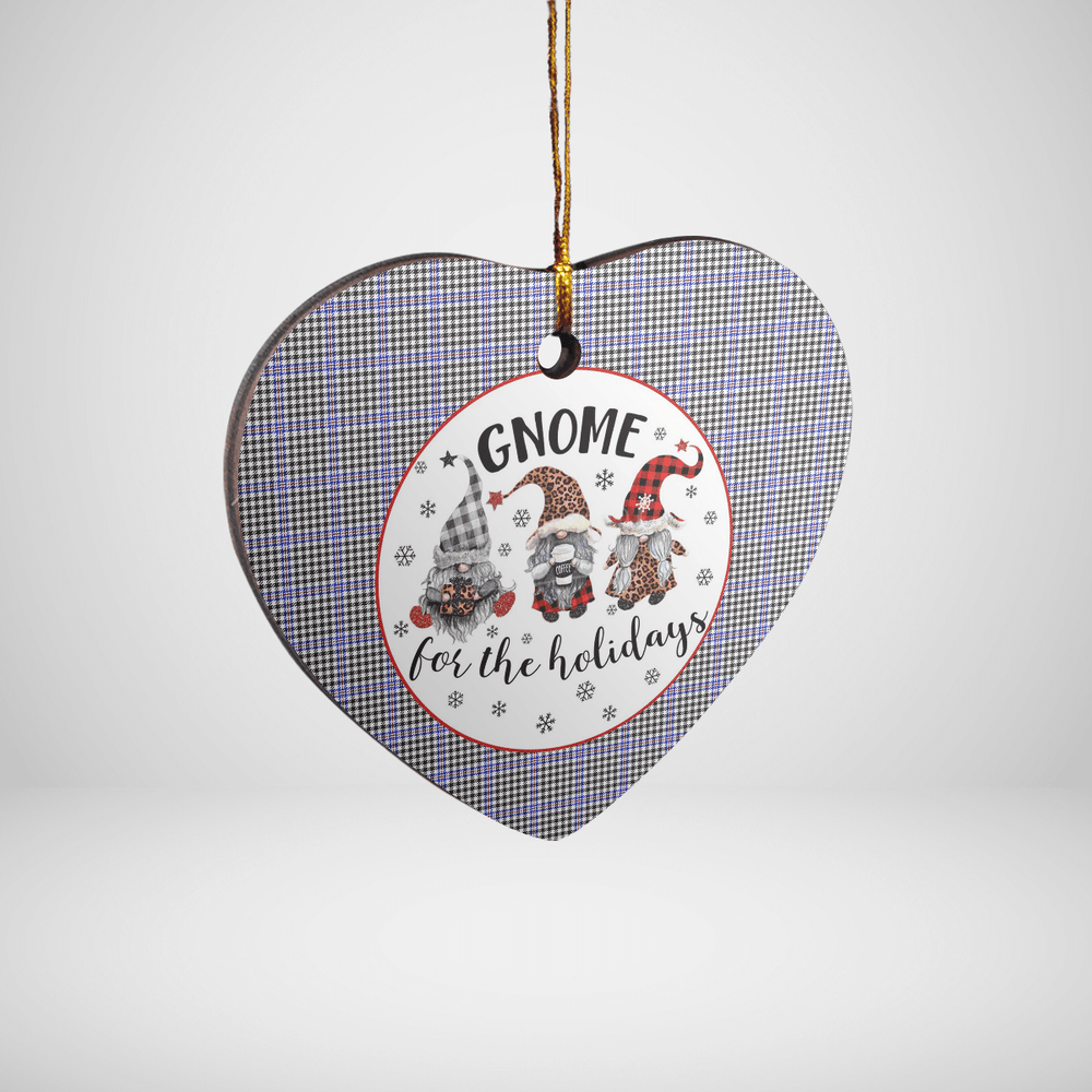 Clan Sir Walter Scott Tartan Tartan Crest Gnome Heart Ceramic Ornament LQ92 Sir Walter Scott Tartan Tartan Christmas   