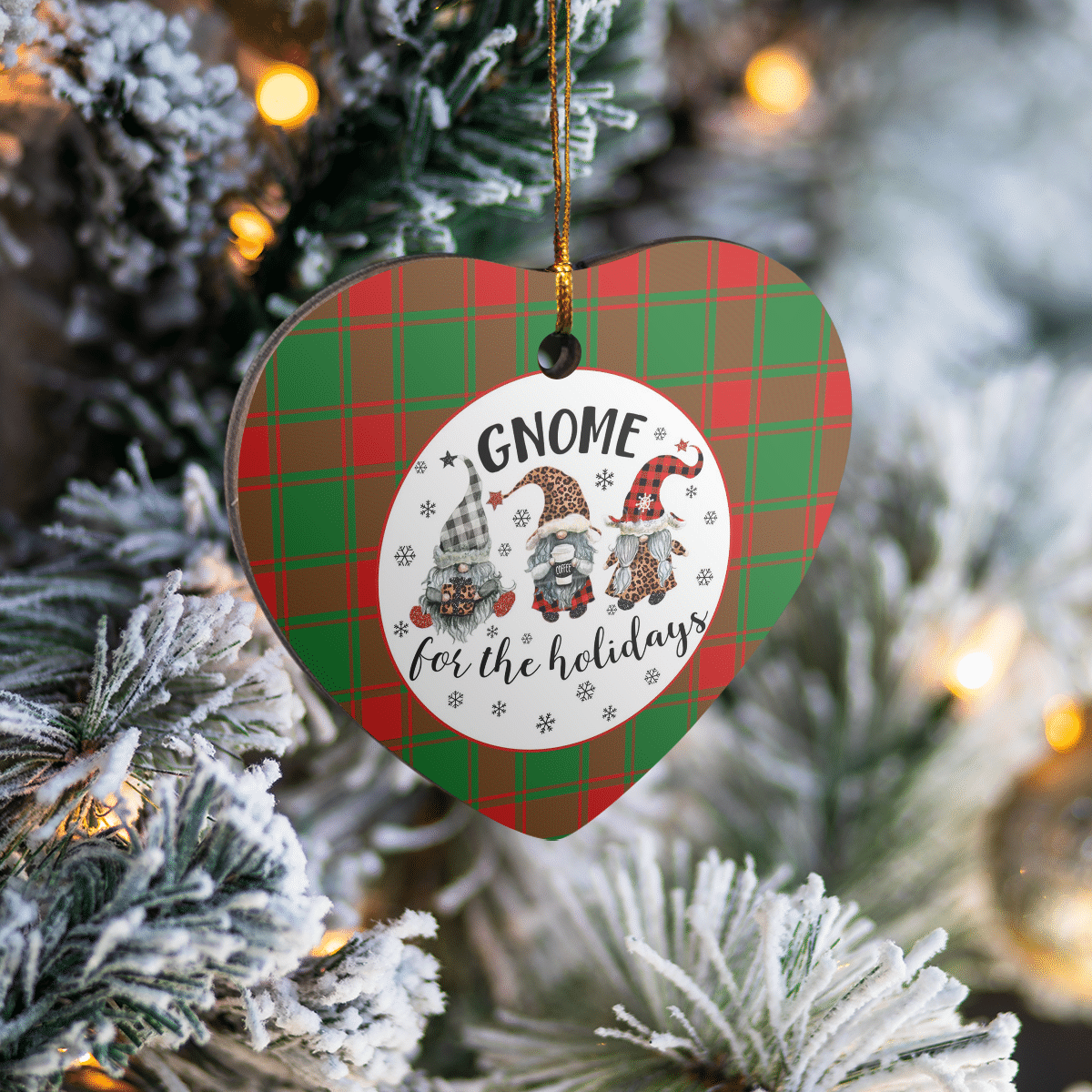 Clan Middleton Modern Tartan Tartan Crest Gnome Heart Ceramic Ornament RK35 Middleton Modern Tartan Tartan Christmas   