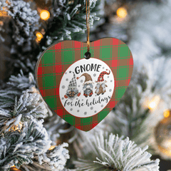 Clan Middleton Modern Tartan Tartan Crest Gnome Heart Ceramic Ornament RK35 Middleton Modern Tartan Tartan Christmas   
