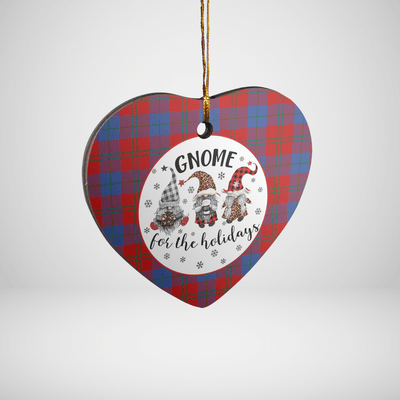 Clan Witherspoon Tartan Tartan Crest Gnome Heart Ceramic Ornament