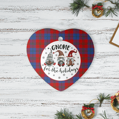 Clan Witherspoon Tartan Tartan Crest Gnome Heart Ceramic Ornament FP18 Witherspoon Tartan Tartan Christmas   