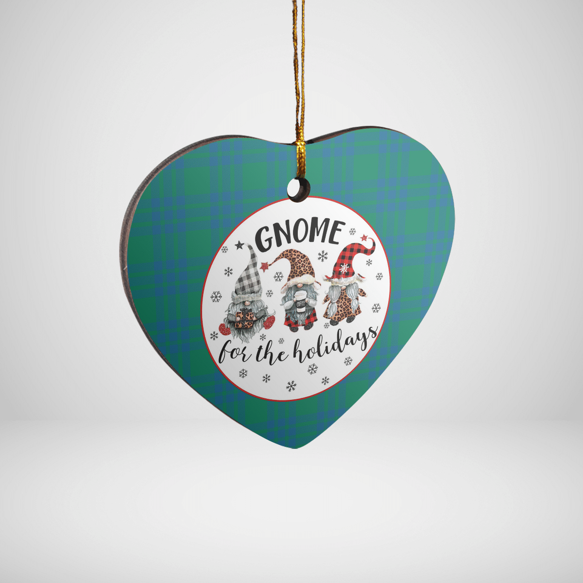 Clan Montgomery Ancient Tartan Tartan Crest Gnome Heart Ceramic Ornament EZ16 Montgomery Ancient Tartan Tartan Christmas   