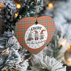 Clan Scott Ancient Tartan Tartan Crest Gnome Heart Ceramic Ornament BY77 Scott Ancient Tartan Tartan Christmas   