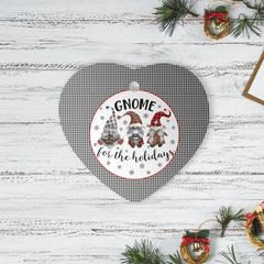Clan Shepherd Tartan Tartan Crest Gnome Heart Ceramic Ornament YM25 Shepherd Tartan Tartan Christmas   