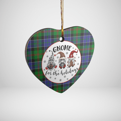 Clan Paterson Tartan Tartan Crest Gnome Heart Ceramic Ornament AY32 Paterson Tartan Tartan Christmas   