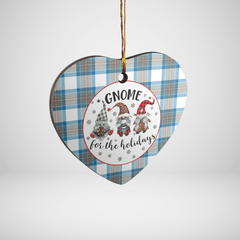 Clan Stewart Muted Blue Tartan Tartan Crest Gnome Heart Ceramic Ornament GN33 Stewart Muted Blue Tartan Tartan Christmas   