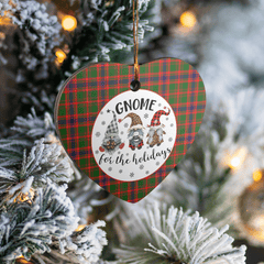 Clan Nithsdale District Tartan Tartan Crest Gnome Heart Ceramic Ornament IN41 Nithsdale District Tartan Tartan Christmas   