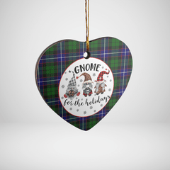 Clan Russell Modern Tartan Tartan Crest Gnome Heart Ceramic Ornament LB65 Russell Modern Tartan Tartan Christmas   
