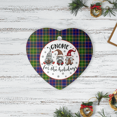 Clan Whitefoord Tartan Tartan Crest Gnome Heart Ceramic Ornament UK30 Whitefoord Tartan Tartan Christmas   