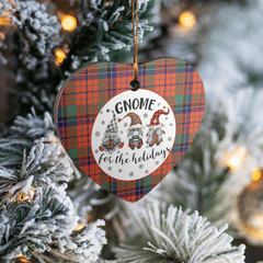 Clan Nicolson Ancient Tartan Tartan Crest Gnome Heart Ceramic Ornament AE17 Nicolson Ancient Tartan Tartan Christmas   