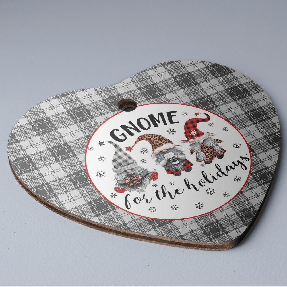 Clan Douglas Grey Modern Tartan Tartan Crest Gnome Heart Ceramic Ornament JR75 Douglas Grey Modern Tartan Tartan Christmas   