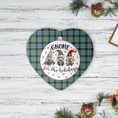 Clan Melville Tartan Tartan Crest Gnome Heart Ceramic Ornament EB90 Melville Tartan Tartan Christmas   