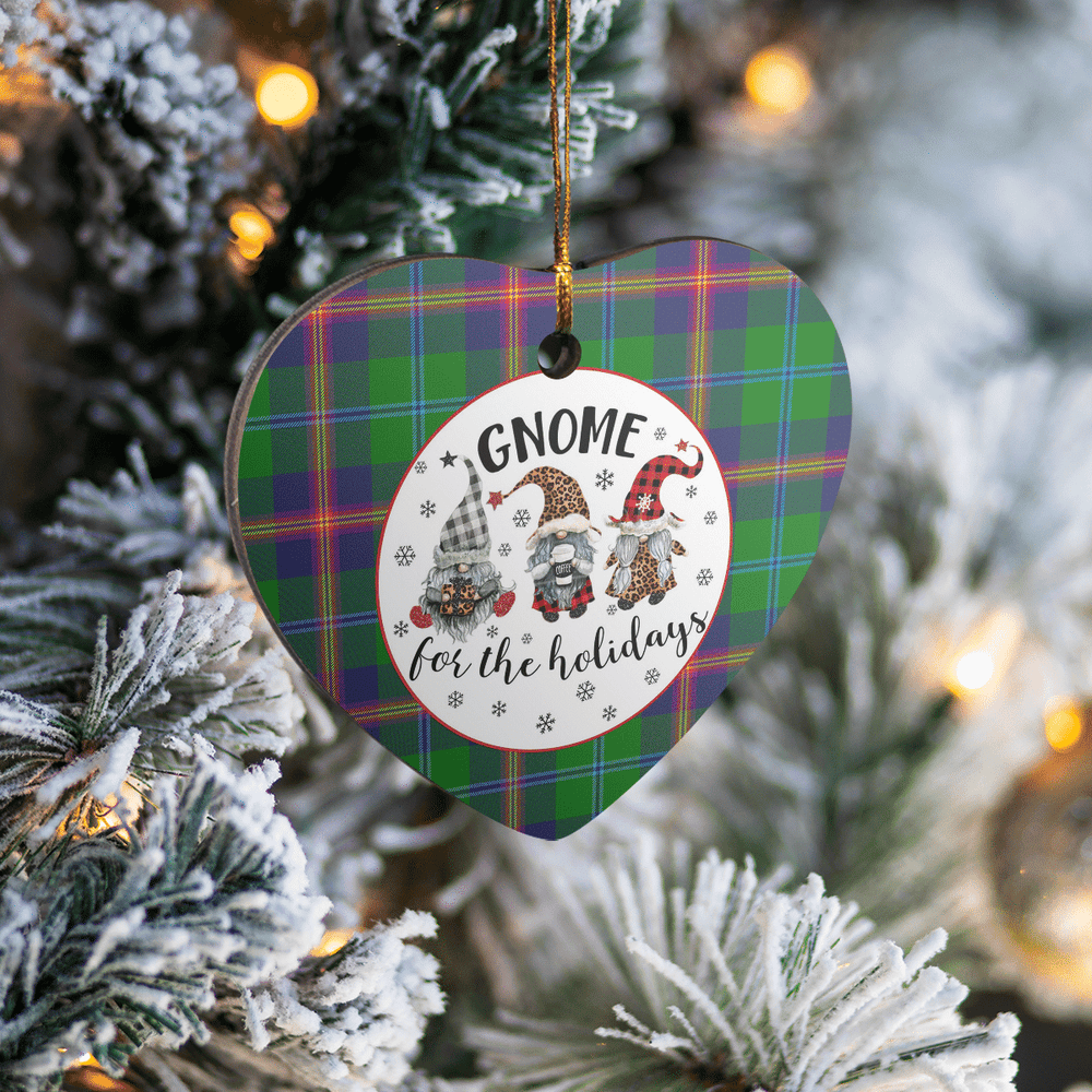 Clan Young Modern Tartan Tartan Crest Gnome Heart Ceramic Ornament TM15 Young Modern Tartan Tartan Christmas   