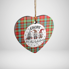 Clan Ogilvie Tartan Tartan Crest Gnome Heart Ceramic Ornament CI99 Ogilvie Tartan Tartan Christmas   