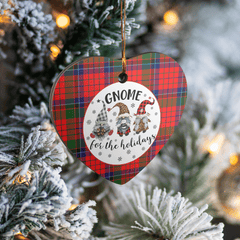 Clan Nicolson Modern Tartan Tartan Crest Gnome Heart Ceramic Ornament ZI85 Nicolson Modern Tartan Tartan Christmas   
