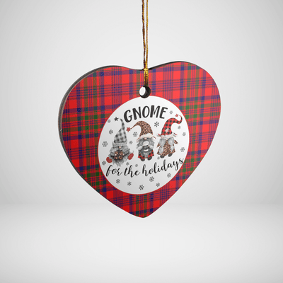 Clan Murray of Tulloch Modern Tartan Tartan Crest Gnome Heart Ceramic Ornament GA63
