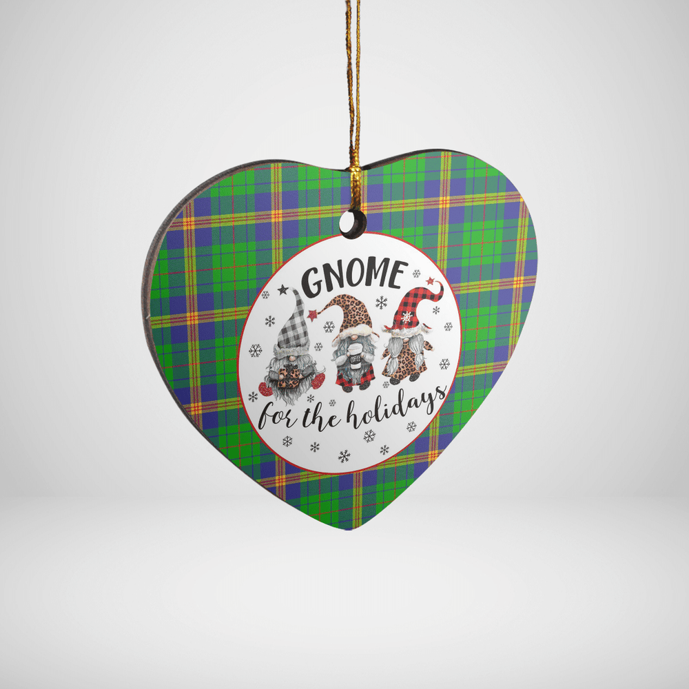Clan New Mexico Tartan Tartan Crest Gnome Heart Ceramic Ornament OR93 New Mexico Tartan Tartan Christmas   