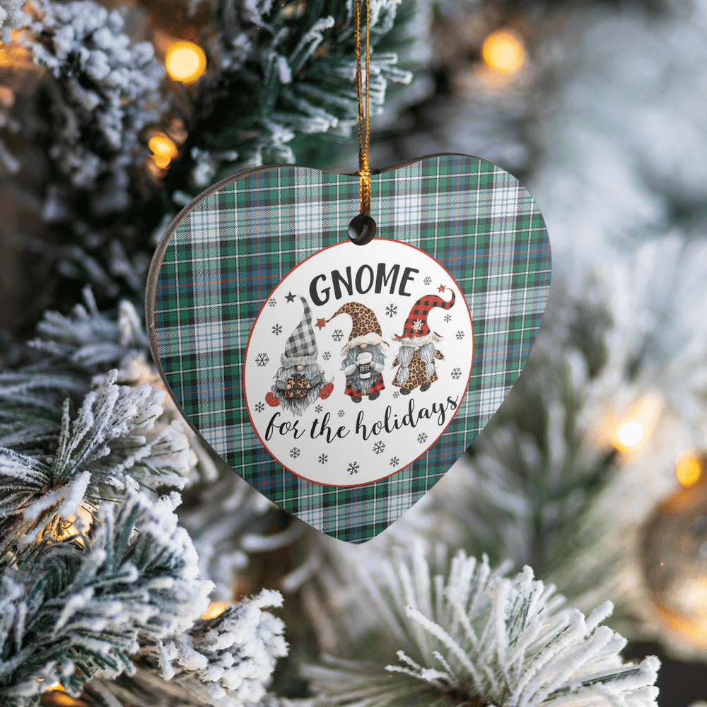 Clan MacKenzie Dress Ancient Tartan Tartan Crest Gnome Heart Ceramic Ornament DJ34 MacKenzie Dress Ancient Tartan Tartan Christmas   