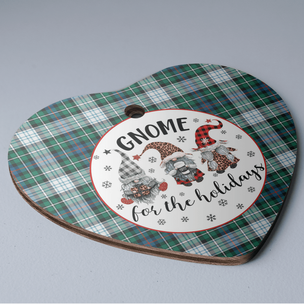 Clan MacKenzie Dress Ancient Tartan Tartan Crest Gnome Heart Ceramic Ornament DJ34 MacKenzie Dress Ancient Tartan Tartan Christmas   