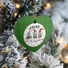 Clan Tribe of Mar Tartan Tartan Crest Gnome Heart Ceramic Ornament SP39 Tribe of Mar Tartan Tartan Christmas   