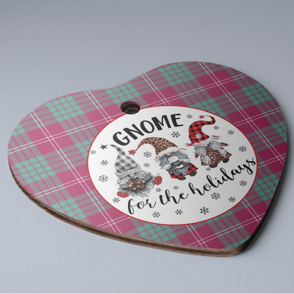 Clan Crawford Ancient Tartan Tartan Crest Gnome Heart Ceramic Ornament DT20 Crawford Ancient Tartan Tartan Christmas   