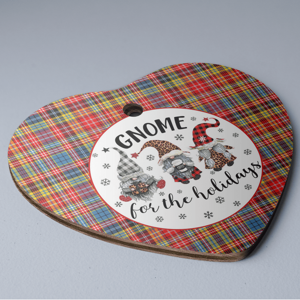 Clan Ogilvie of Airlie Ancient Tartan Tartan Crest Gnome Heart Ceramic Ornament BG20 Ogilvie of Airlie Ancient Tartan Tartan Christmas   