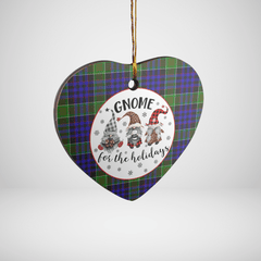 Clan Newman Tartan Tartan Crest Gnome Heart Ceramic Ornament MN74 Newman Tartan Tartan Christmas   