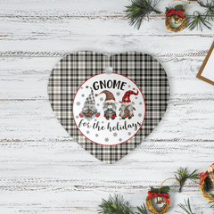Clan Scott Black & White Ancient Tartan Tartan Crest Gnome Heart Ceramic Ornament GR66 Scott Black & White Ancient Tartan Tartan Christmas   