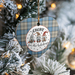 Clan Napier Ancient Tartan Tartan Crest Gnome Heart Ceramic Ornament PX20 Napier Ancient Tartan Tartan Christmas   