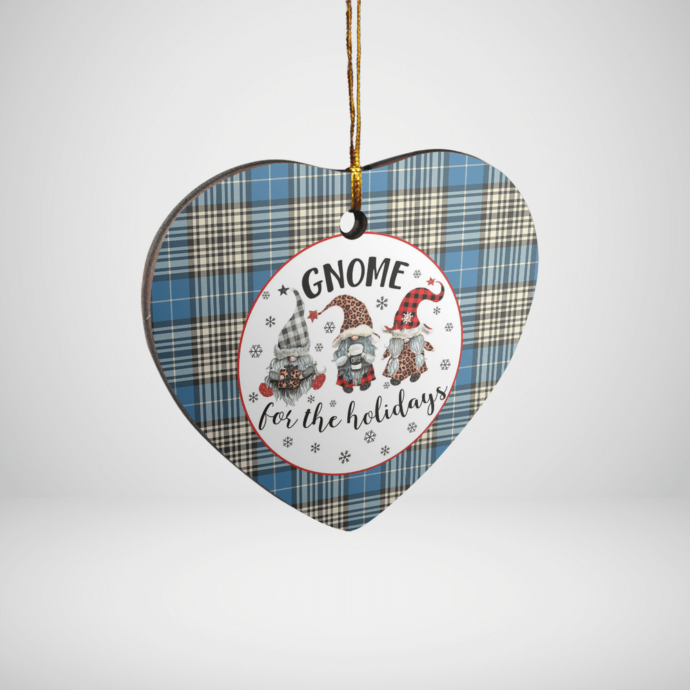 Clan Napier Ancient Tartan Tartan Crest Gnome Heart Ceramic Ornament PX20 Napier Ancient Tartan Tartan Christmas   