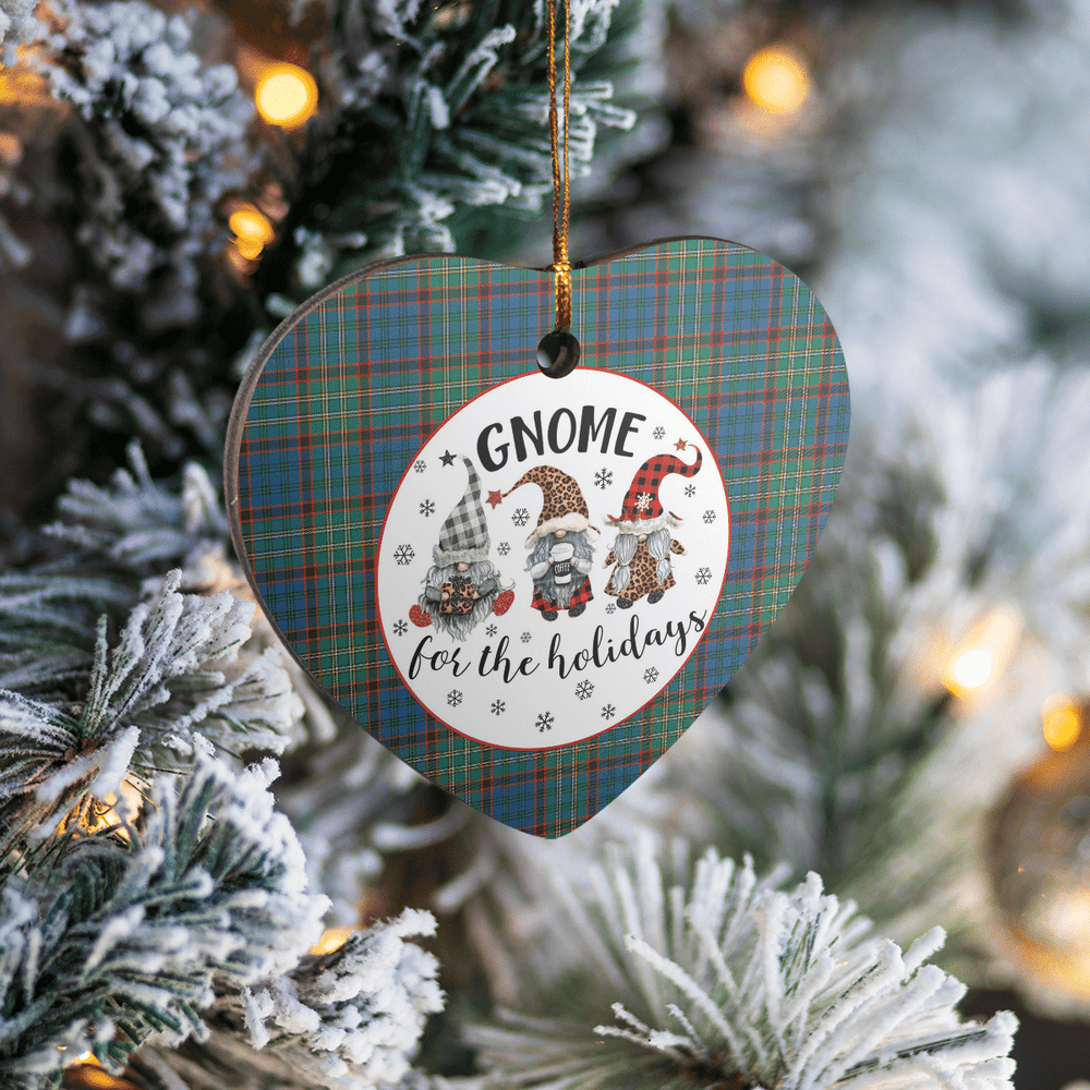 Clan Nicolson Hunting Ancient Tartan Tartan Crest Gnome Heart Ceramic Ornament PH58 Nicolson Hunting Ancient Tartan Tartan Christmas   