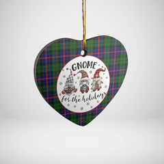 Clan Morrison Modern Tartan Tartan Crest Gnome Heart Ceramic Ornament KX30 Morrison Modern Tartan Tartan Christmas   