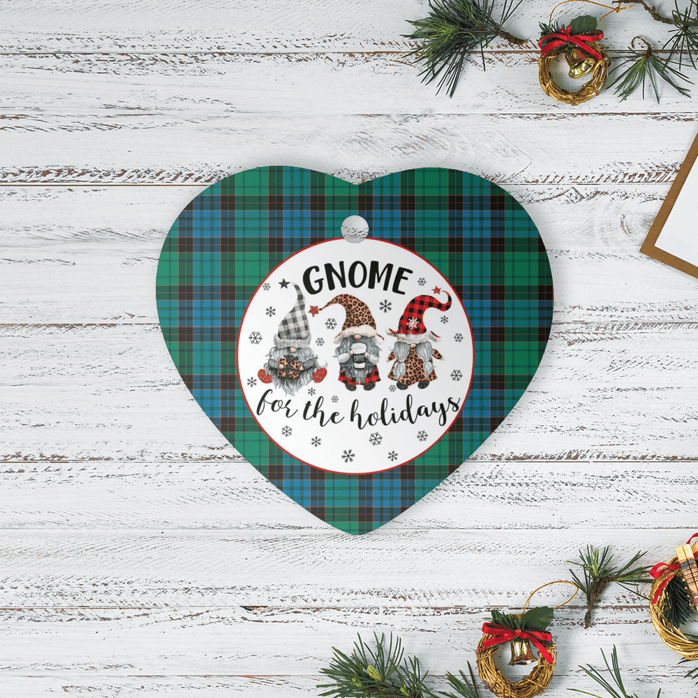 Clan Stewart Old Ancient Tartan Tartan Crest Gnome Heart Ceramic Ornament NA46 Stewart Old Ancient Tartan Tartan Christmas   
