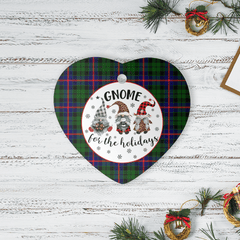 Clan Morrison Modern Tartan Tartan Crest Gnome Heart Ceramic Ornament KX30 Morrison Modern Tartan Tartan Christmas   