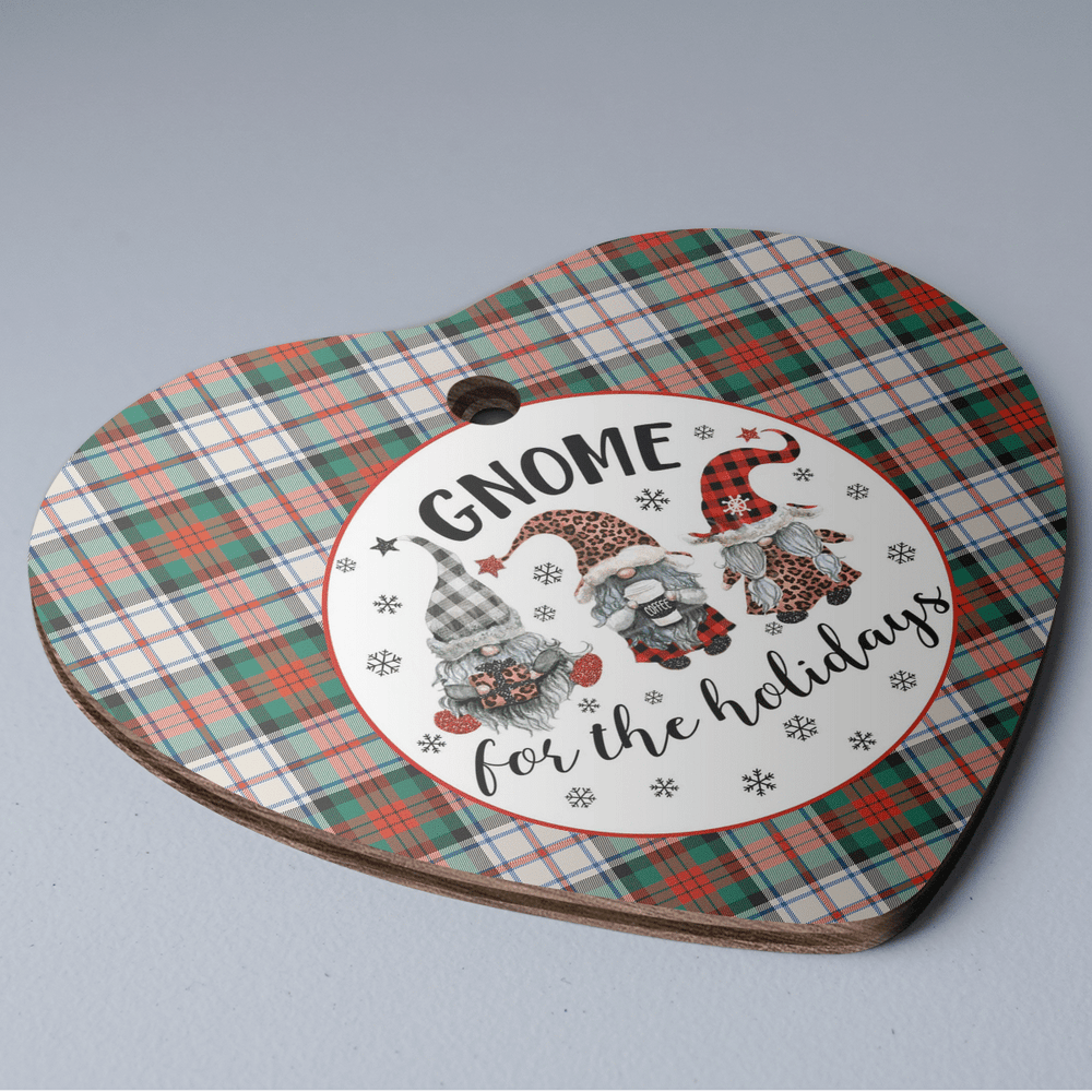 Clan MacDuff Dress Ancient Tartan Tartan Crest Gnome Heart Ceramic Ornament YD50 MacDuff Dress Ancient Tartan Tartan Christmas   