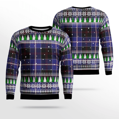 Clan Dunlop Modern Tartan Christmas Ugly Sweater ZH29