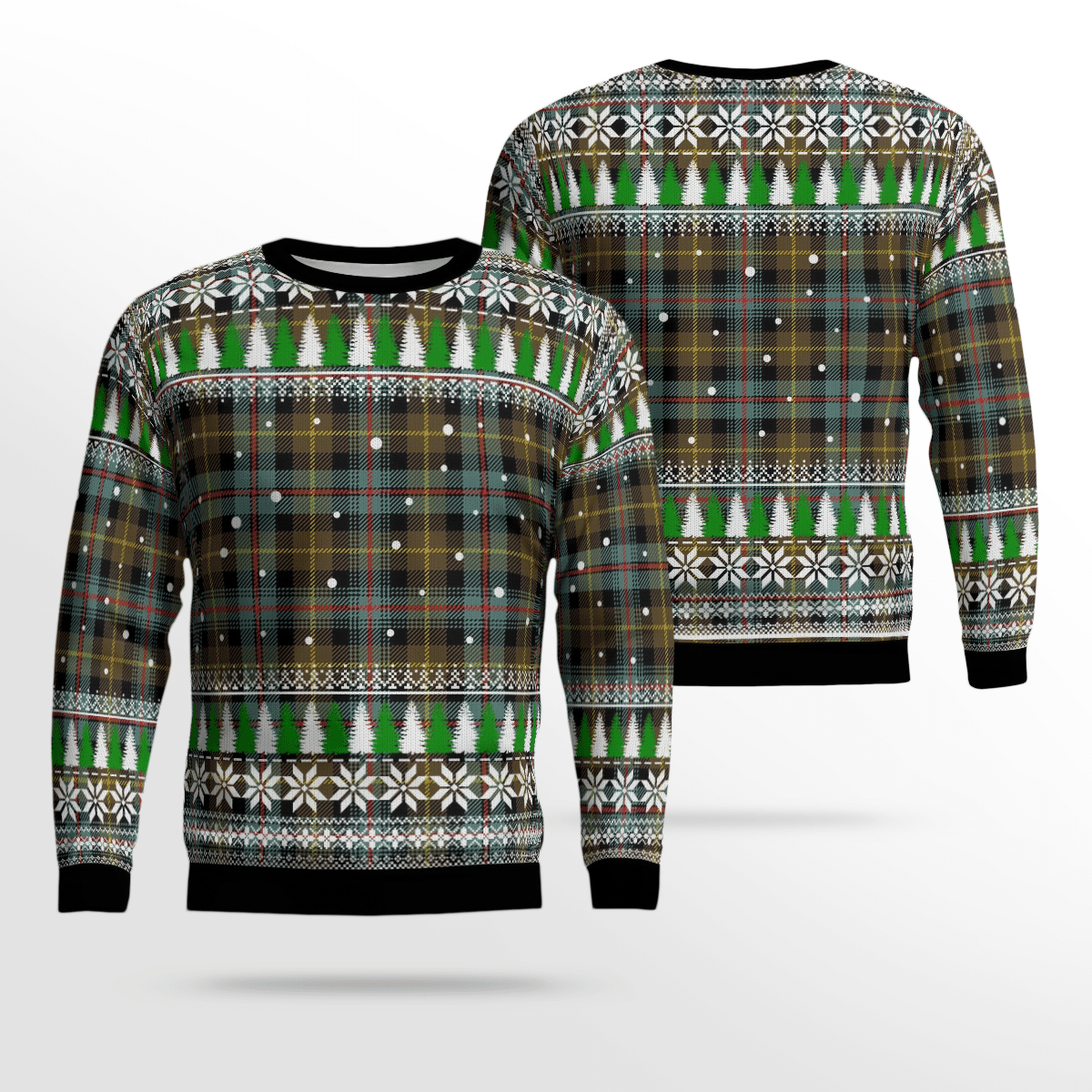 Clan Farquharson Weathered  Tartan Christmas Ugly Sweater JS83 Farquharson Weathered Tartan Tartan Ugly Sweater   