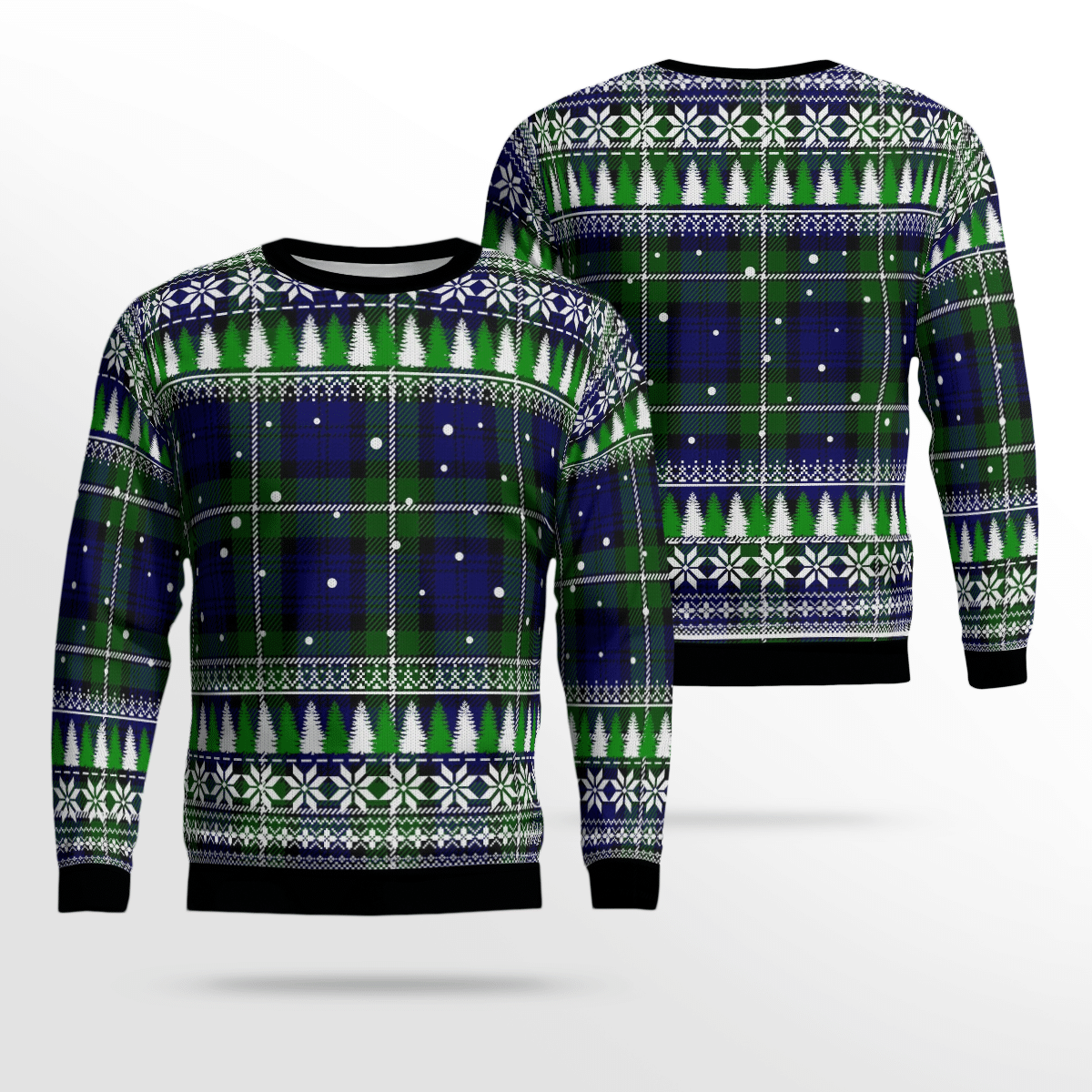 Clan Forbes Modern Tartan Christmas Ugly Sweater AI79 Forbes Modern Tartan Tartan Ugly Sweater   
