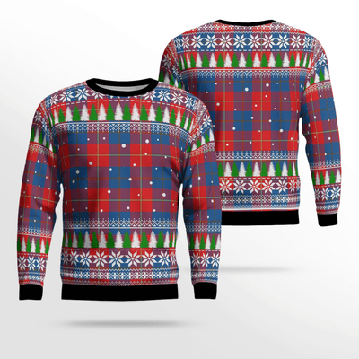 Clan Galloway Red Tartan Christmas Ugly Sweater UV99