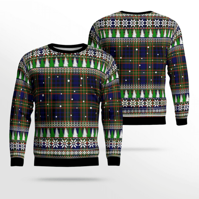 Clan Clelland Modern Tartan Christmas Ugly Sweater PJ79