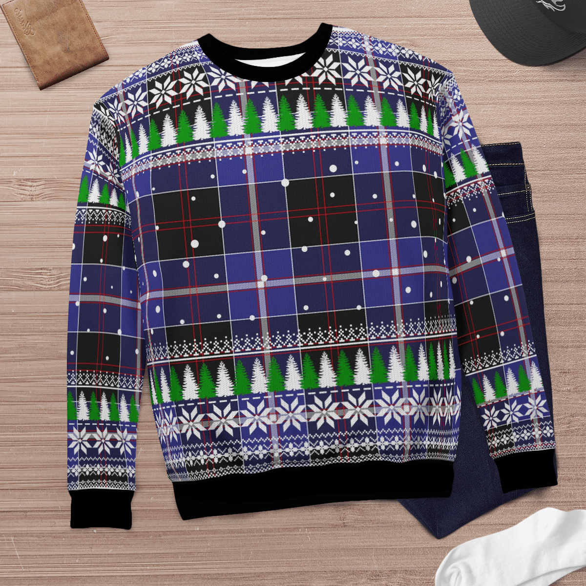 Clan Dunlop Modern Tartan Christmas Ugly Sweater ZH29 Dunlop Modern Tartan Tartan Ugly Sweater   