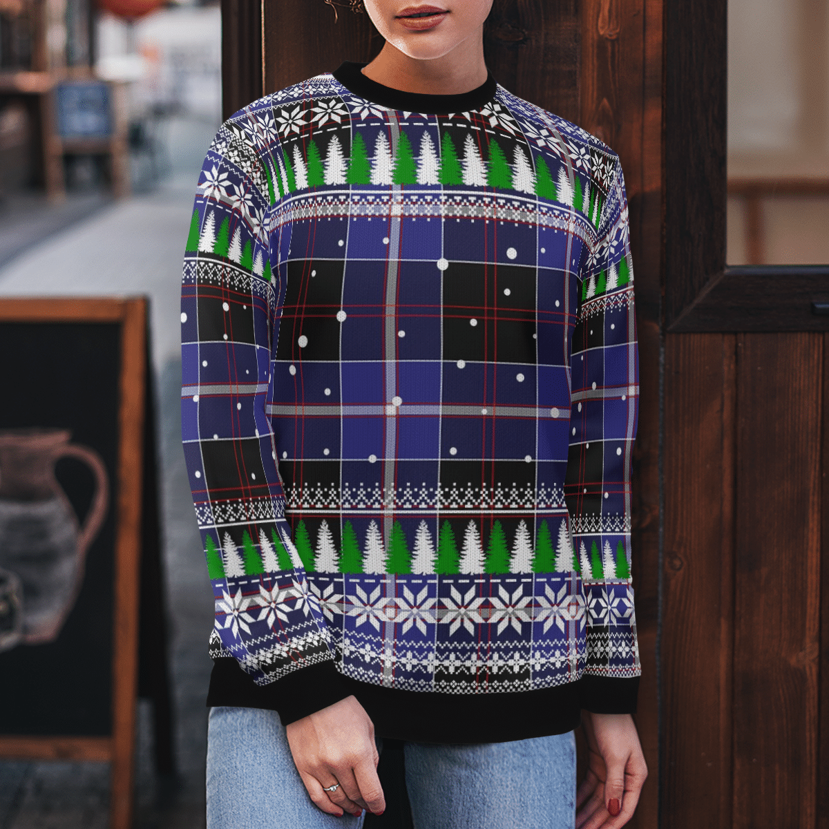 Clan Dunlop Modern Tartan Christmas Ugly Sweater ZH29 Dunlop Modern Tartan Tartan Ugly Sweater   