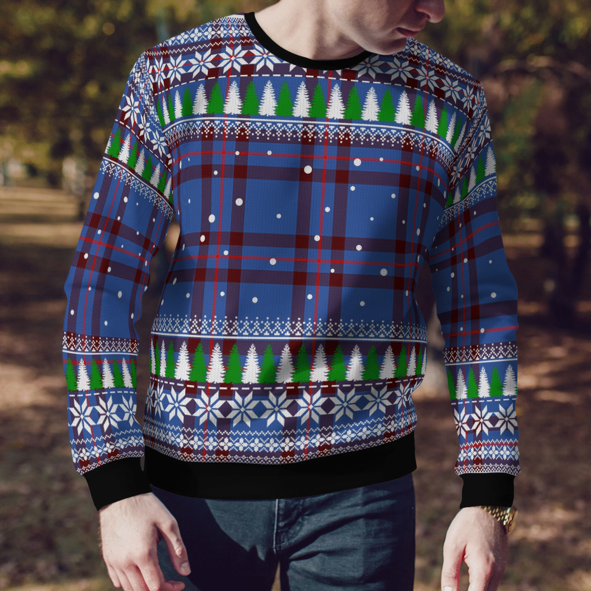 Clan Elliot Modern Tartan Christmas Ugly Sweater IF33 Elliot Modern Tartan Tartan Ugly Sweater   