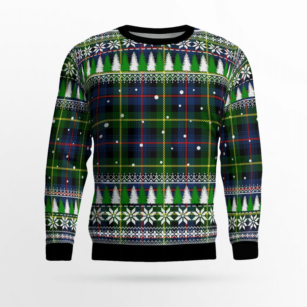 Clan Farquharson Modern Tartan Christmas Ugly Sweater RR67 Farquharson Modern Tartan Tartan Ugly Sweater   