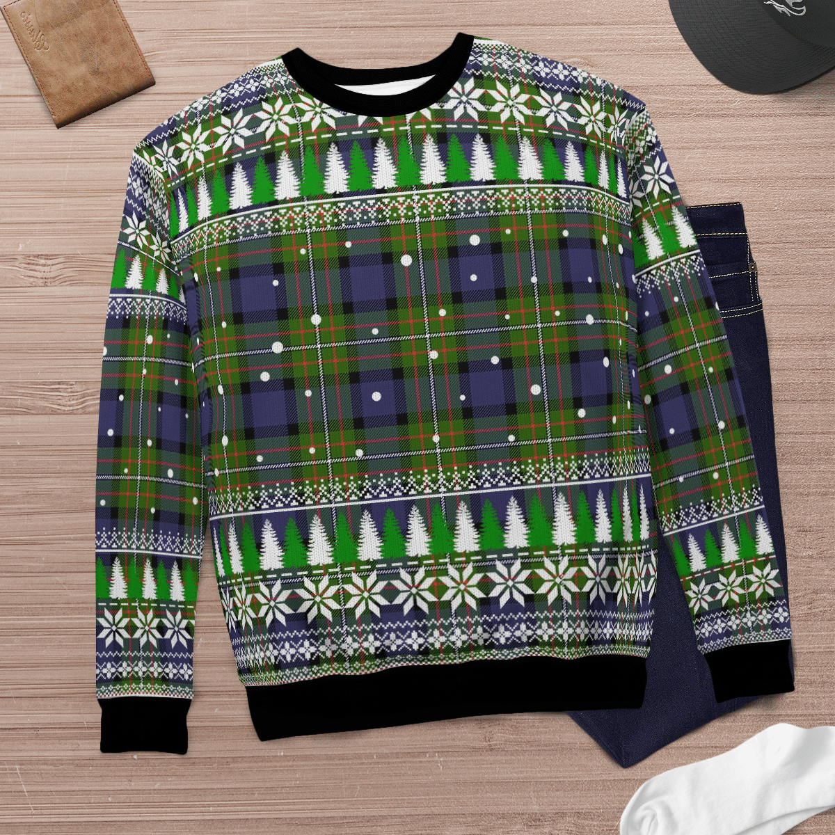 Clan Fergusson Modern Tartan Christmas Ugly Sweater DZ91 Fergusson Modern Tartan Tartan Ugly Sweater   