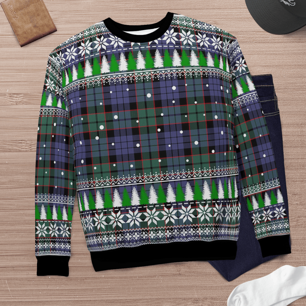 Clan Fletcher Modern Tartan Christmas Ugly Sweater HI13 Fletcher Modern Tartan Tartan Ugly Sweater   