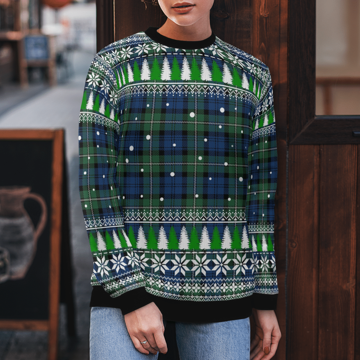 Clan Forbes Ancient Tartan Christmas Ugly Sweater NS96 Forbes Ancient Tartan Tartan Ugly Sweater   