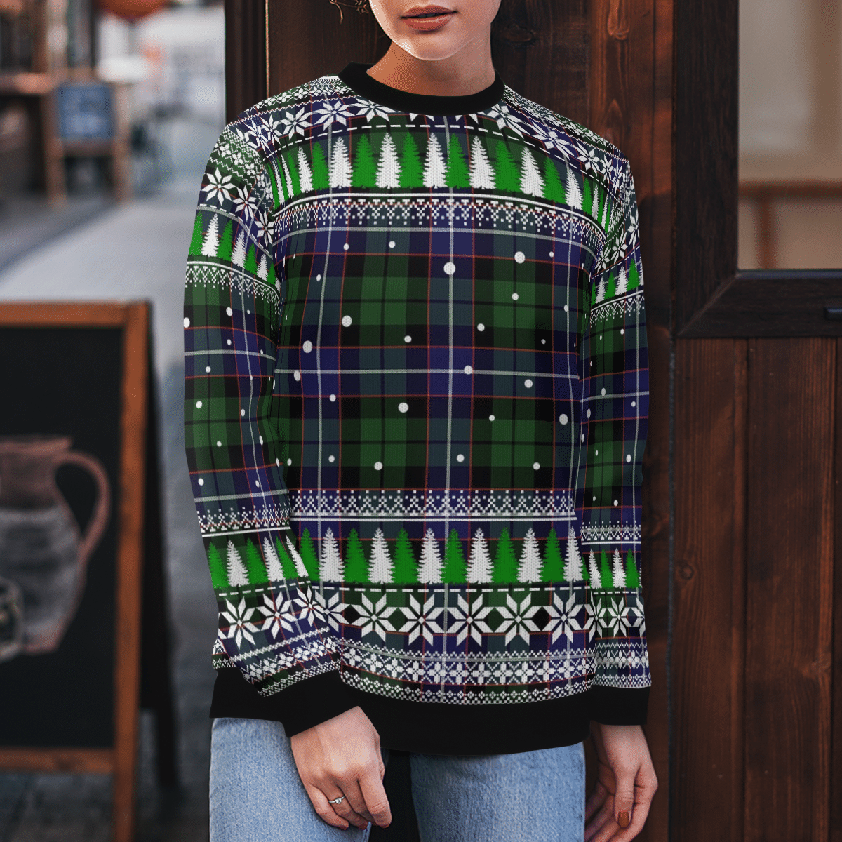 Clan Galbraith Modern Tartan Christmas Ugly Sweater EL89 Galbraith Modern Tartan Tartan Ugly Sweater   